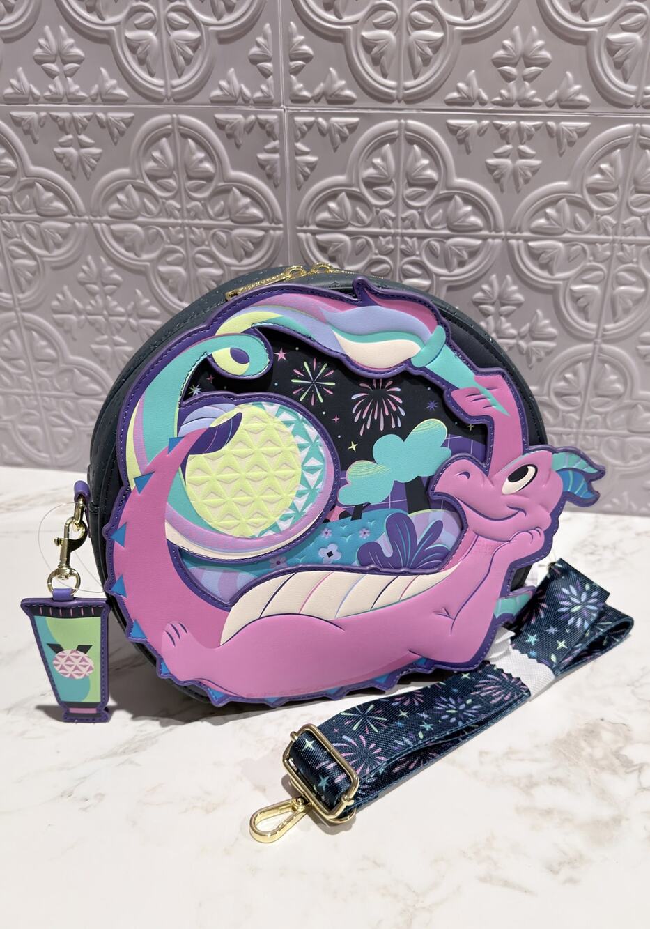 Loungefly Disney Parks Figment EPCOT Festival of the Arts 2026 Bag NWT Crossbody